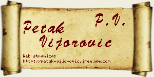 Petak Vijorović vizit kartica